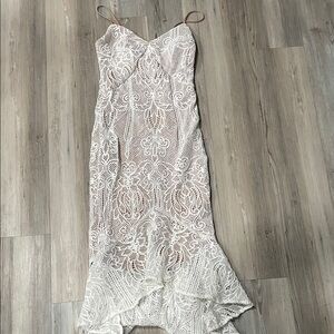 Windsor White Lace High Low Dress
